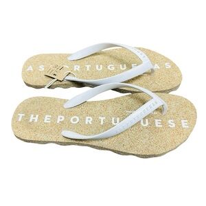 Asportuguesas by Fly London NWT The Portuguese Base Flip Flop White Sandals